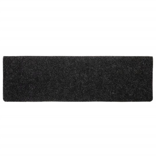 vidaXL Selvklebende trappematter 5 stk svart 65x21x4 cm nålestempel