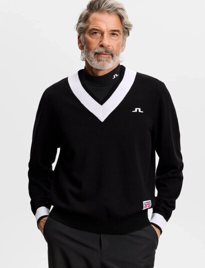 J. Lindeberg 30Y Nikolas Knit Sweater Black M
