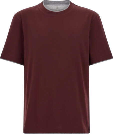 Brunello Cucinelli Herre Topper Rød M,