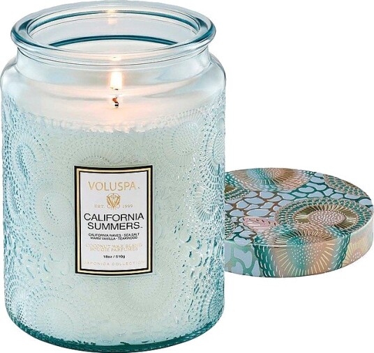 Voluspa California Summers Large Embossed Jar Candle 100H