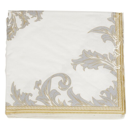 Serviett luxury 20pk Gull/Sølv