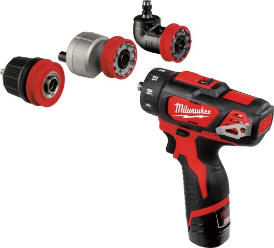 Milwaukee 12v bor/skrutrekker med 3 forsats m12 bddxkit-202c