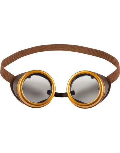 Gullfarget Runde Steampunk Goggles Gullfarget Runde Steampunk Goggles