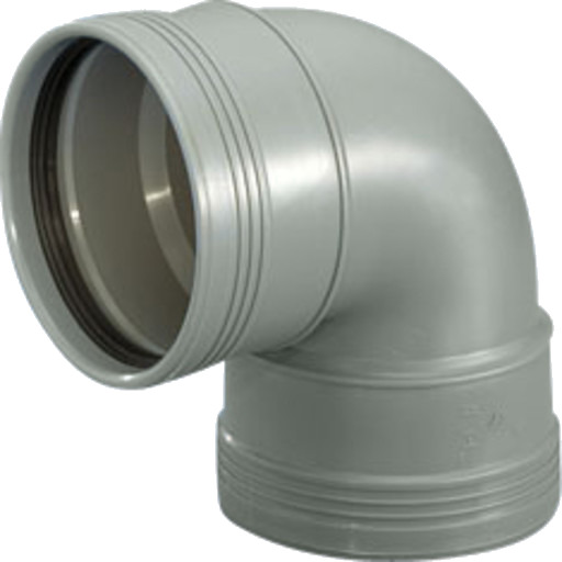 Wavin 40 mm x 88,5° Wafix PP pluss bøy Grå