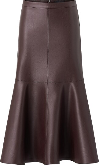 Ellos Collection Skjørt i PU Brun