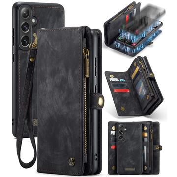 Samsung Galaxy S24 Caseme 008 2-i-1 Multifunksjonell Lommebok-deksel Svart