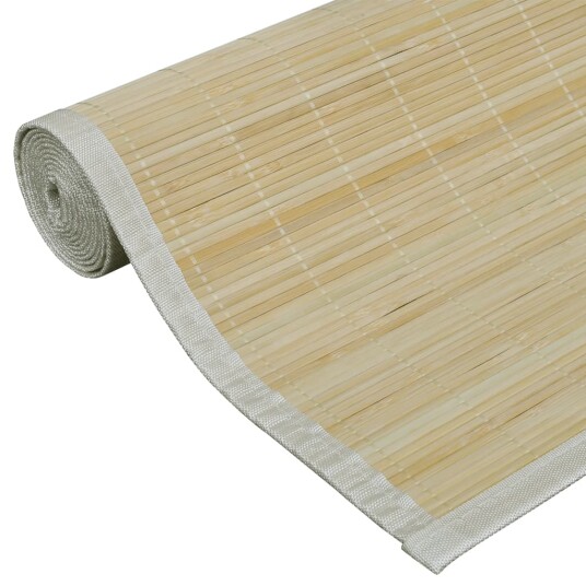 vidaXL Firkantet Natural Bambus Teppe 120 x 180 cm vidaXL Firkantet Natural Bambus Teppe 120 x 180 cm