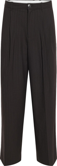 Weekday Nate Regular Waist Baggy Straight Trousers Grey 46