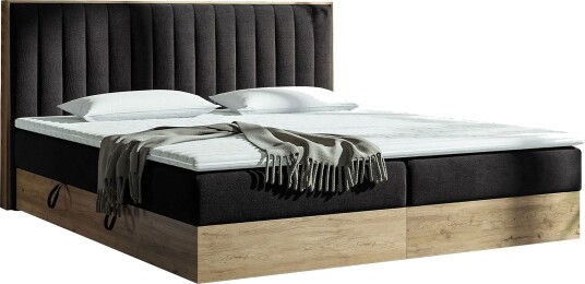 Oppbevaringsseng HARMONY 160x200 Svart