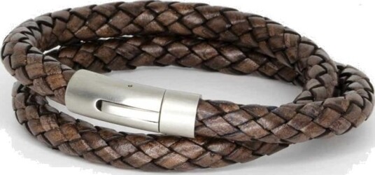Brunt skinn armbånd for menn Brunt skinn armbånd for menn