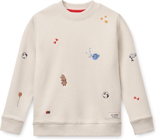 Liewood Ridley Embroidered Sweatshirt   Beige   86/92