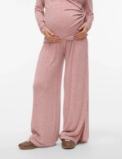 Mamalicious Mlkira Wide Jrs Pants Hw   Pink   XXL