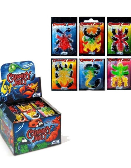 66 stk Vidal Creepy Jelly / Gelegodteri Hel Eske 66 stk Vidal Creepy Jelly / Gelegodteri Hel Eske