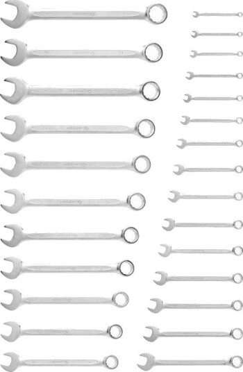 Högert Kombinasjonsnøkkelsett HT1W496 26 Deler 6-32 mm CrV Högert Kombinasjonsnøkkelsett HT1W496 26 Deler 6-32 mm CrV