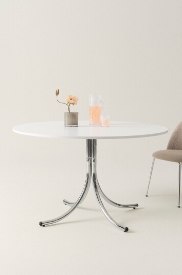Jotex Spisebord Diameter 130 Cm Hvit unico/hvit hvit CHIPLEY 1732398030
