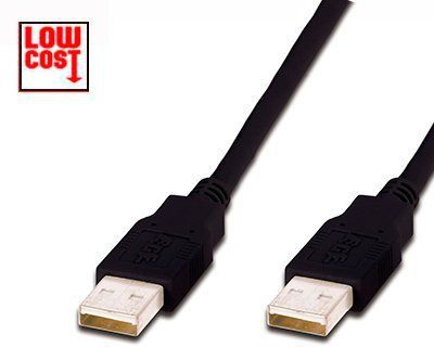 Digitus USB 2.0 Kabel 1.8 m Hann til Hann Svart