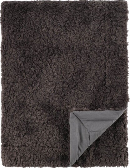 Fanni K - Wooly pledd 140x200 cm granitt