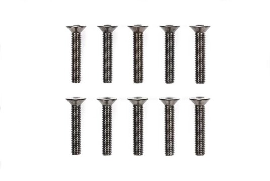 Tamiya 51633 3x16mm Steel Countersunk Hex Head Screws 10stk.