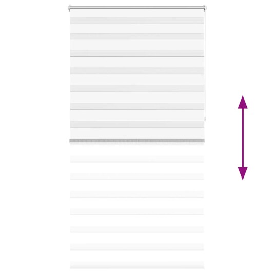 vidaXL Zebra Gardiner 120 x 230 cm Hvit