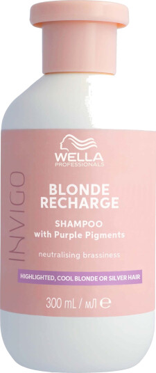 Wella Professionals Invigo Blonde Recharge Sjampo 300 ml - Kald Blond, Pleiende og Vegansk