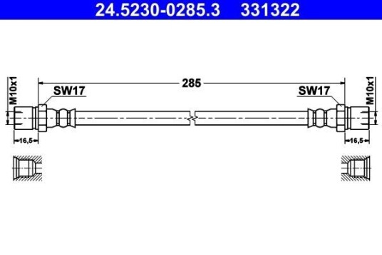 Bremseslange ATE 24.5230 0285.3