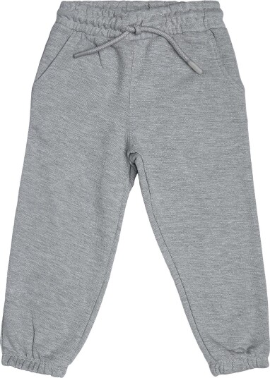 Mango Cotton Jogger Style Trousers   LT PASTEL GREY   116