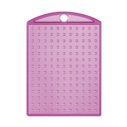 Pixelhobby Nøkkelring Medaljong Transparent Cerise 3x4cm 1 stk