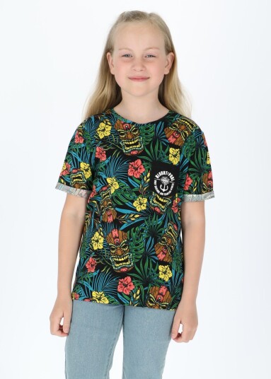 Blount & Pool Tropical Pocket Tee Jr Toteme Palm Black 120 Strandklær Blount & Pool Tropical Pocket Tee Jr Toteme Palm Black 120 Strandklær