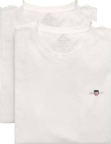2-Pack t-skjorter med rund hals til ungdom WHITE 146/152