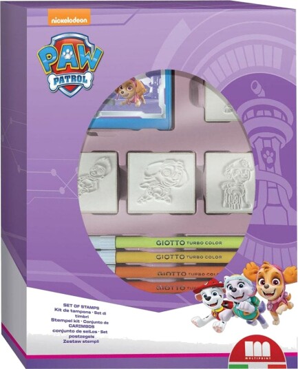 Paw Patrol Skye Stempelsett Med Tusjer 7 Tusjer Og 4 Stempler