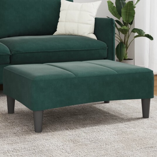 Fotskammel svart 77x55x31 cm fløyel