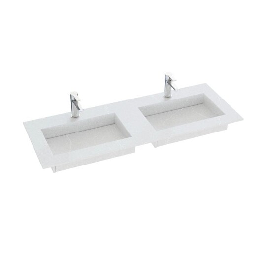 Dansani Inzo Angular Silestone B60-165xh1,20xd45,50cm Desert Silver 120cm Dobbel
