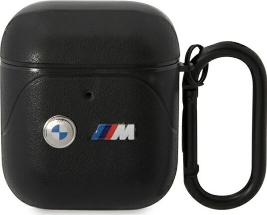 Veske BMW Bma222pvtk Airpods 1/2 Deksel Svart/Svart Skinn Buet Linje