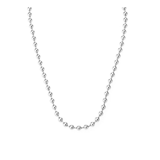 Bead Necklace Rustfritt stål 45-50 cm