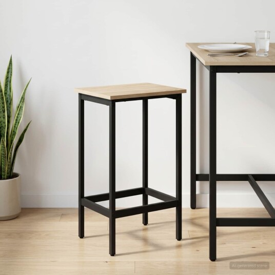 vidaXL Barstol Sonoma eik 40 x 32 x 74 cm Konstruert tre vidaXL Barstol Sonoma eik 40 x 32 x 74 cm Konstruert tre
