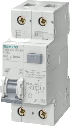 Siemens Kombinasjonsbryter Effektbryter/HPFI C 40A 1P+N 30mA 5SU1346-6KK40