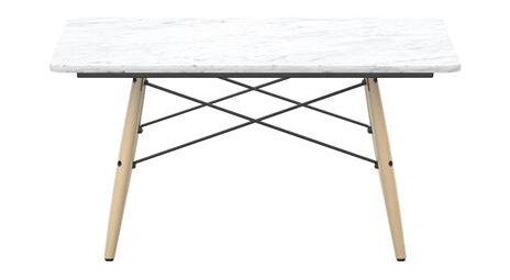 Vitra Eames Salongbord Firkantet Hvit Marmor/honningask