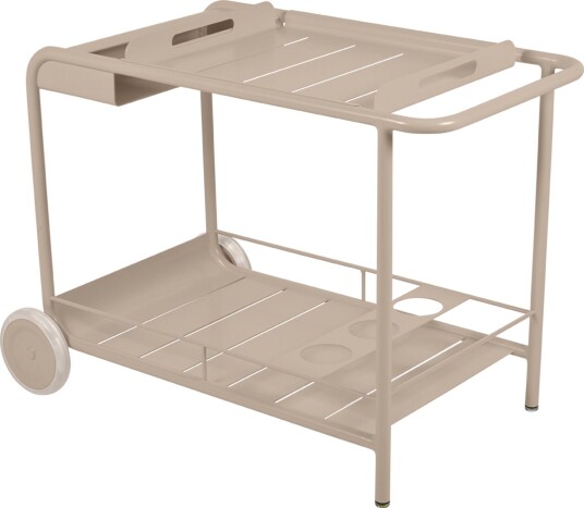 Fermob   Luxembourg Side Bar/trolley Bar Nutmeg   Utendørs Småbord Og Sidebord   Frédéric Sofia   Beige   Metall
