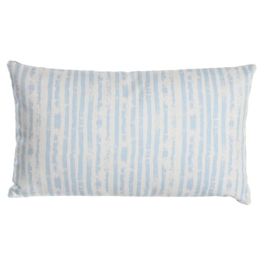 Pute DKD Home Decor 50 x 15 x 30 cm Striper Blå Hvit Middelhavet