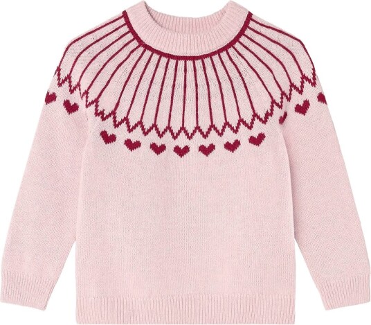 Fliink Nova Heart Pullover - SMOKE ROSE / RED BUD - 1-1.5Y(85 cm)