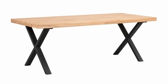 Rowico Home Brooklyn spisebord Eik/svart 220 x 95 cm Natur