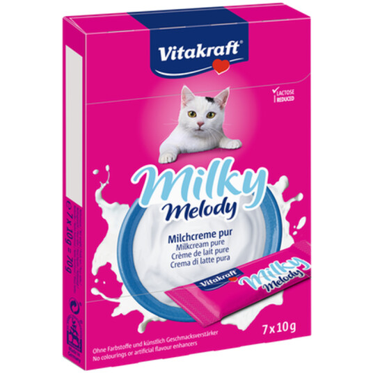 Vitakraft Kattesnacks Milky Melody Pure 70 g - Laktoseredusert Fløtesmak