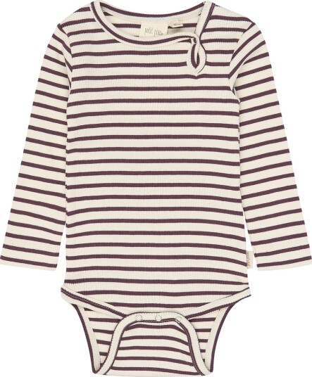 Petit Piao Body I/e PPSky Huckleberry Striped Petit Piao 68 Langermet Body Beige Bordeaux Brun Hvit 62