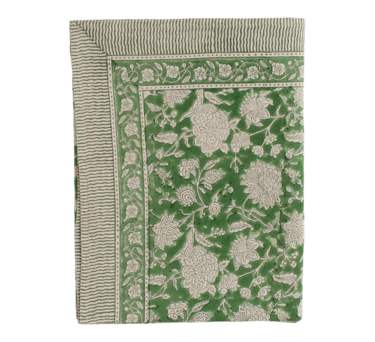 Chamois Indian Rose linduk grønn 170x270cm