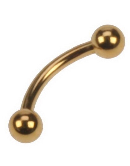Utgått Banan Gull 12 x 8 mm Øyenbrynspiercing