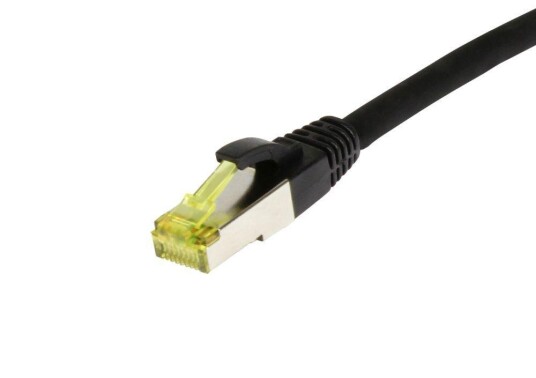 SYNERGY Patchkabel RJ45, CAT6A 500Mhz,10m, schwarz, S-STP(S/FTP), TPE/LSZH(Ultraflex), AWG26, mit CAT7 Rohkabel, Synergy 21 SYNERGY Patchkabel RJ45, CAT6A 500Mhz,10m, schwarz, S-STP(S/FTP), TPE/LSZH(Ultraflex), AWG26, mit CAT7 Rohkabel, Synergy 21
