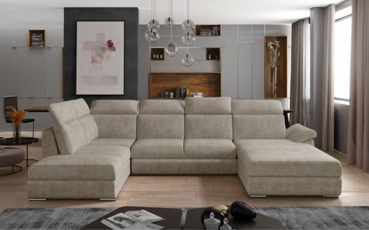 Seksjon Eltap Evanell 336x211x102 cm Dora 21 Beige Høyre