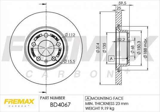 Bremseskive FREMAX BD-4067
