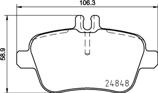 Bremseklosser HELLA 8DB 355 019 641