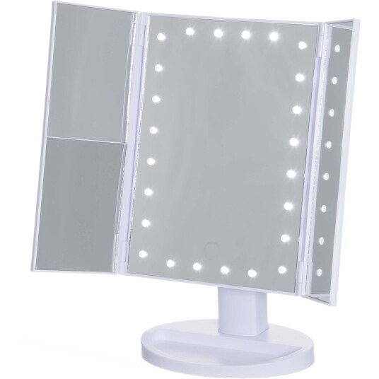 Mineas Make Up Mirror With Led Lights White Mineas Make Up Mirror With Led Lights White